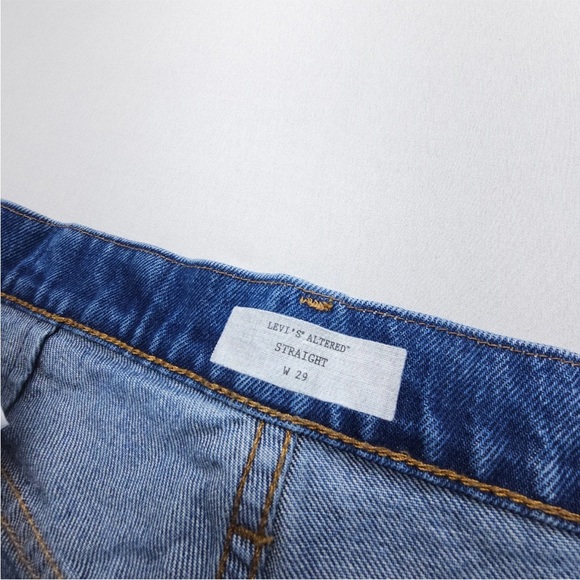 Levi's REVOLVE Altered Straight No Limits Ankle Jeans 29x25 Button Fly Women’s - Picture 9 of 12